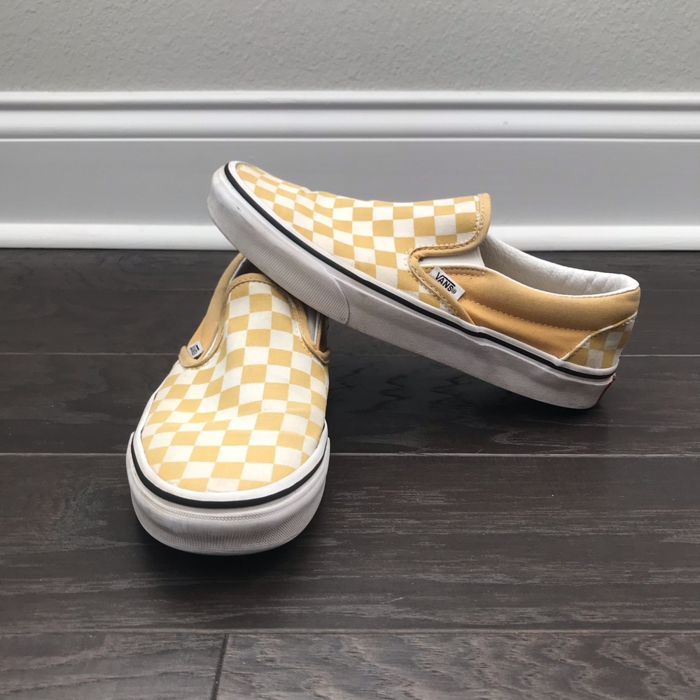 Yellow Checked, Slip-On Vans